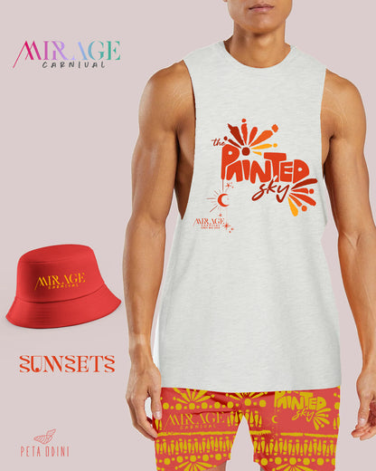 Male T-Shirt with Bucket Hat / Cap